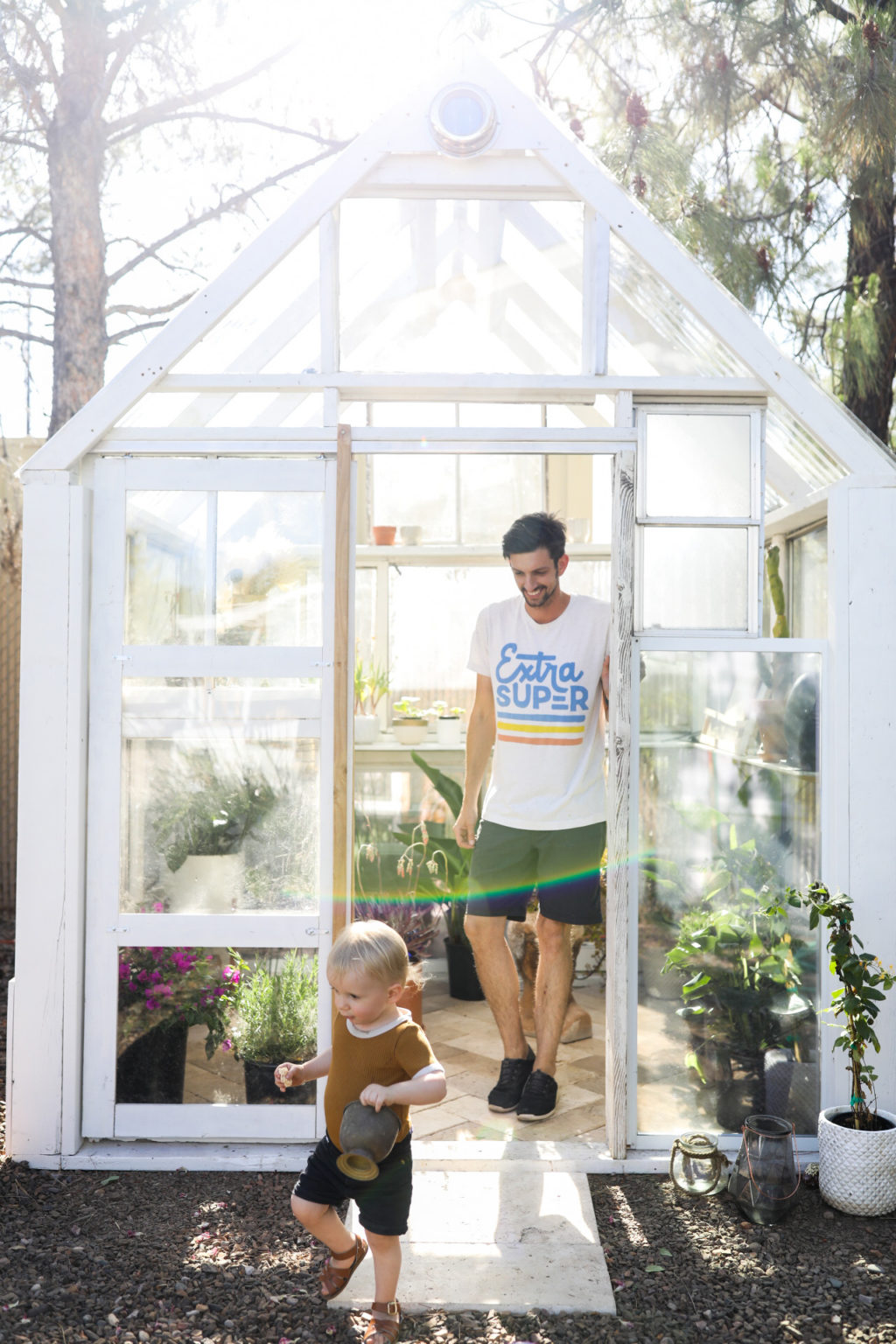 Our Quarantine Project DIY Recycled Window Greenhouse Chelsea Bird   ChelseaBird DIY Greenhouse 11 1024x1536 